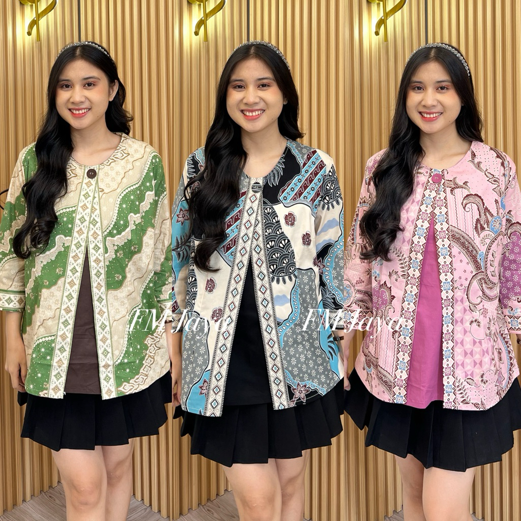 ATASAN ROMPI BATIK WANITA 2004 || ROMPI WANITA FASHION || ATASAN WANITA LENGAN PANJANG