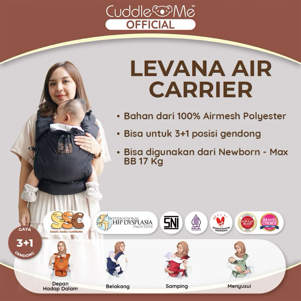 PRELOVED Gendongan Bayi - CUDDLEME Levana Air Carrier Gendongan Kanguru SSC M Shape Adjustable