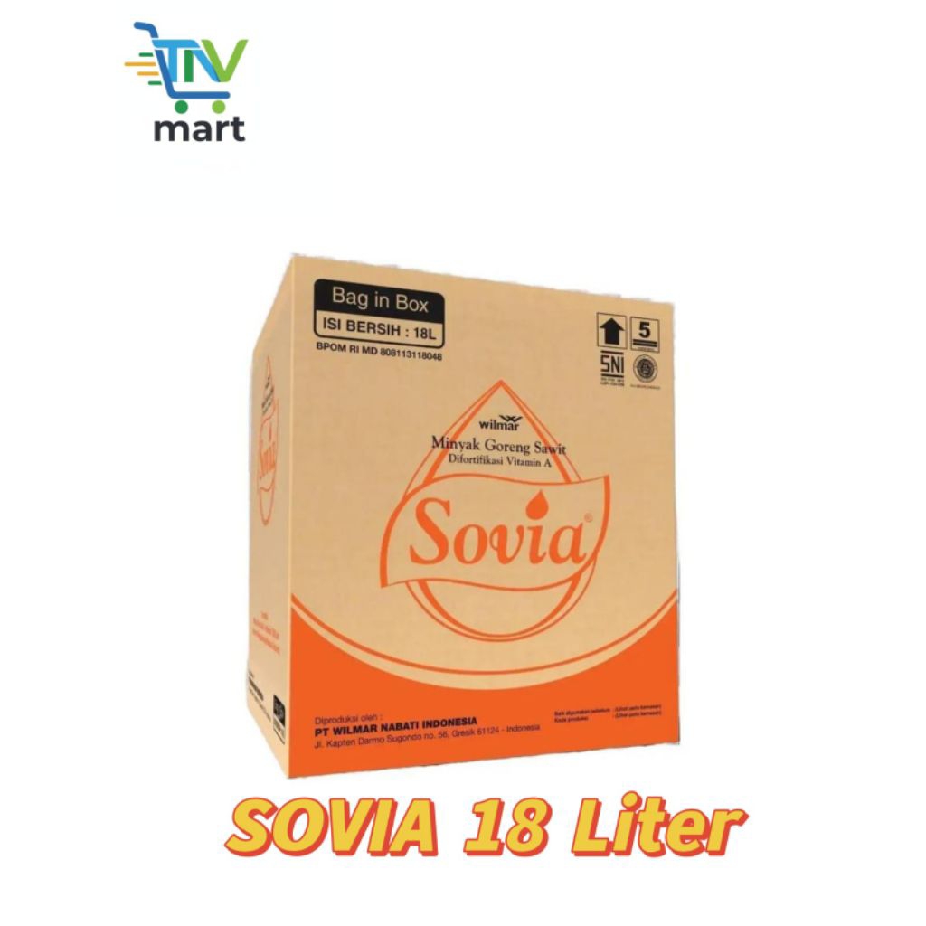 Minyak Goreng Sovia BIB 18Liter