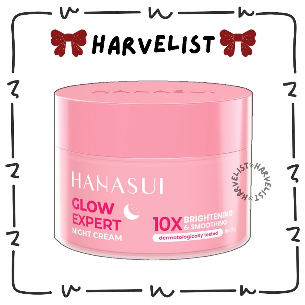 Harvelist - HANASUI Glow Expert Night Cream 15gr | Krim Malam | Krim Pencerah