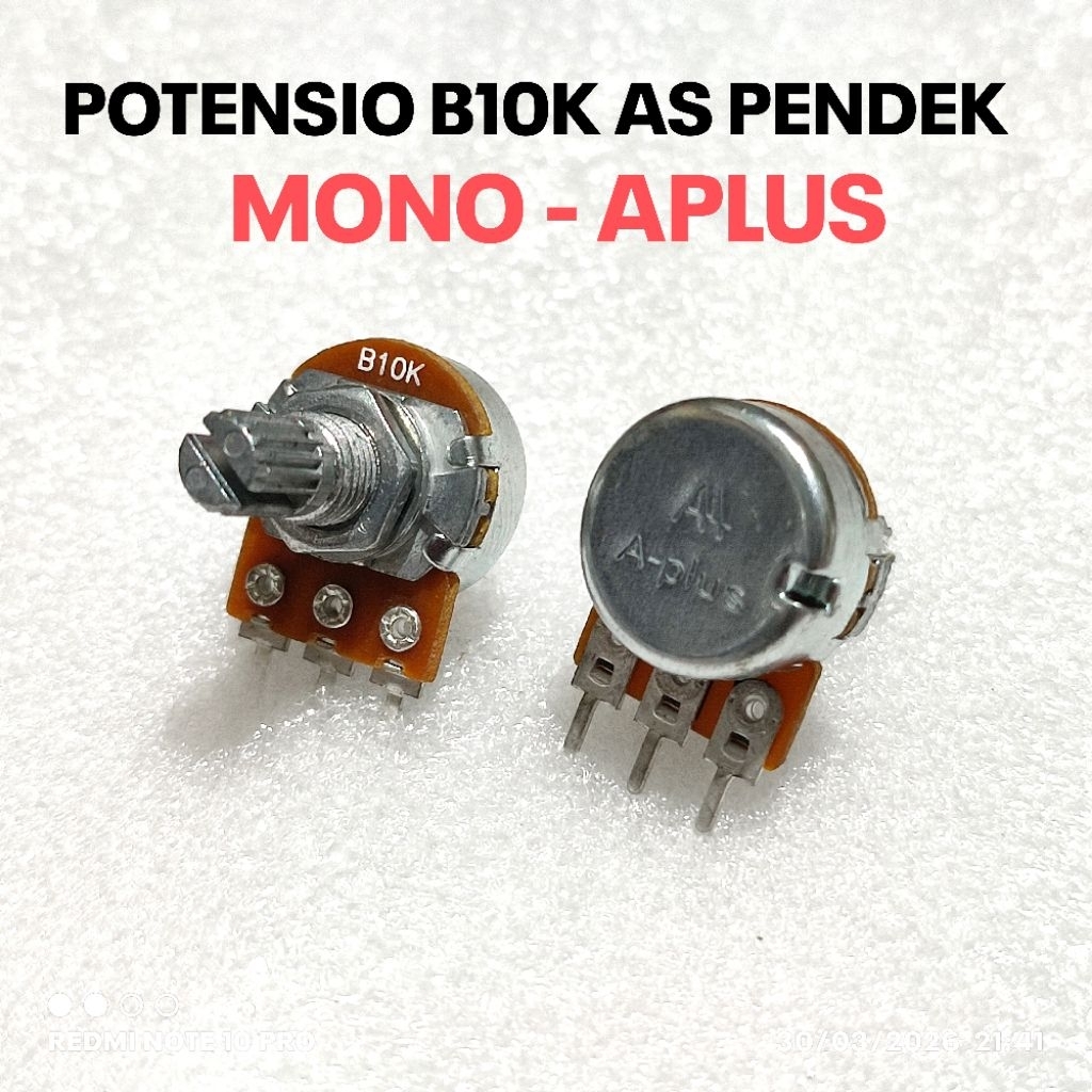 POTENSIO MONO B 10K A-PLUS B10K A-PLUS AS PENDEK