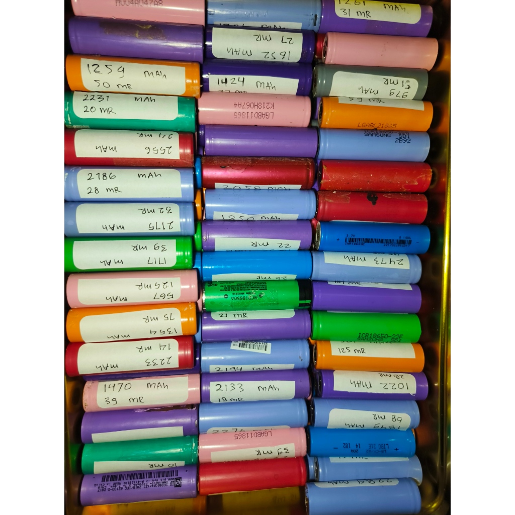 BATTERY 18650 KAPASITAS REAL BATERAI LITHIUM BEKAS COPOTAN LAPTOP BATREI NORMAL SUDAH TEST LITOKALA 