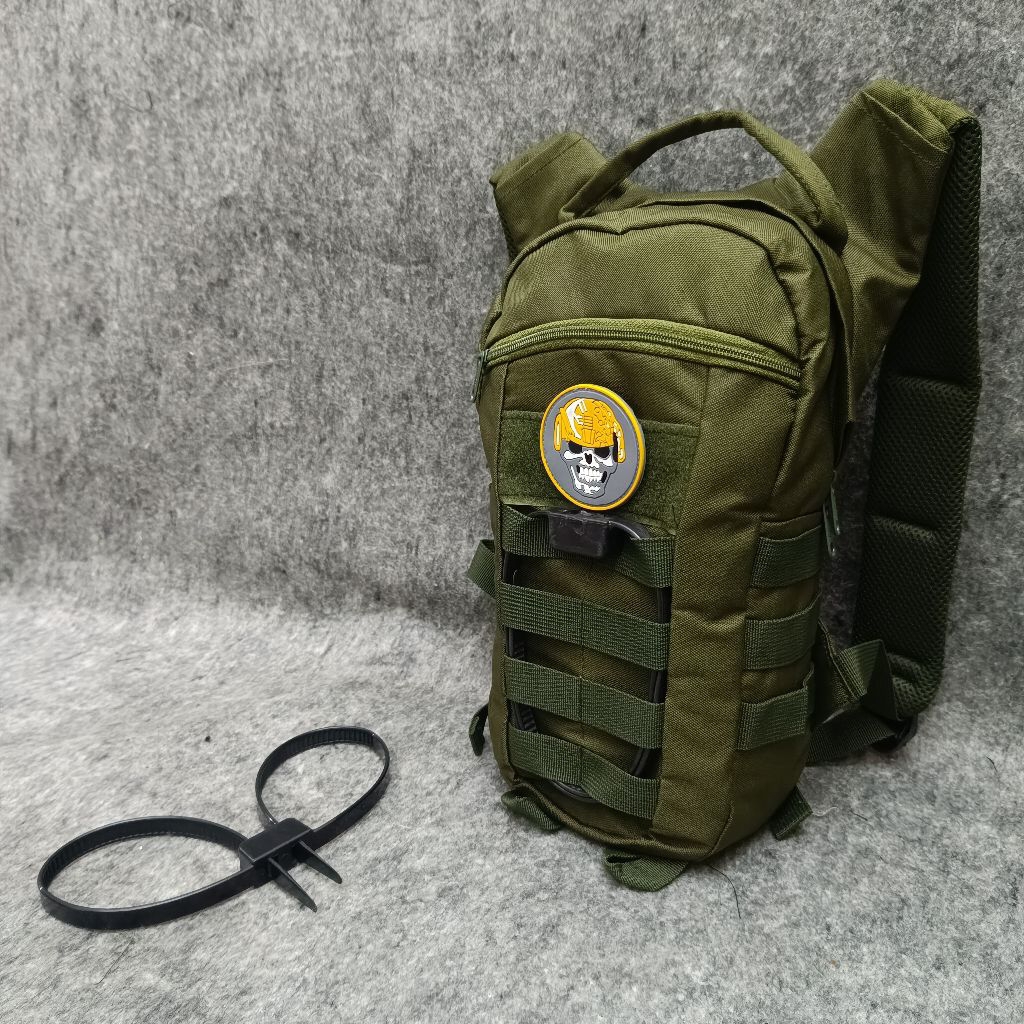 Tas Tactical Sepeda Hijau Fullset Tali Tis Hitam / Tas Tactical Kecil / Tas Tactical Keren / Tas Tac