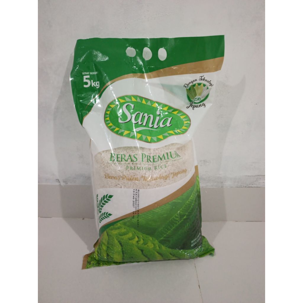 BERAS SANIA PREMIUM BERAS PULEN SANIA 5KG | BERAS PUTIH PULEN SANIA | INSTANT SAMEDAY MEDAN