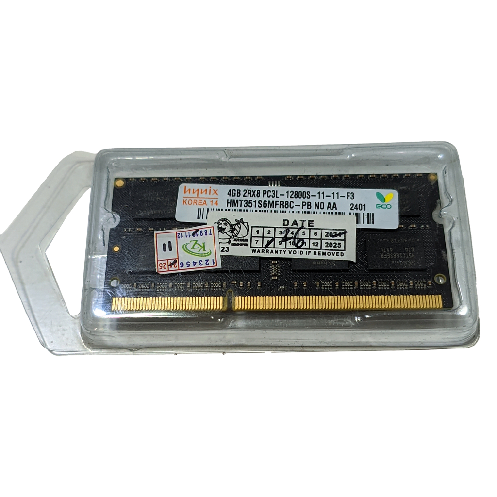 RAM Laptop Sodimm DDR3L 4GB Hynix PC3L-12800S 12800 1600MHz Second Fullset