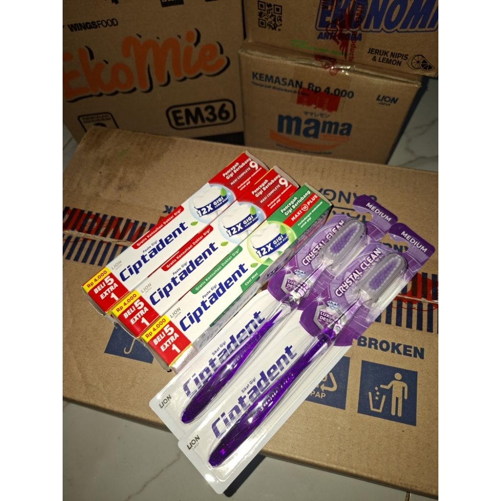 paket bundling 3pasta gigi+2sikat gigi ciptadent