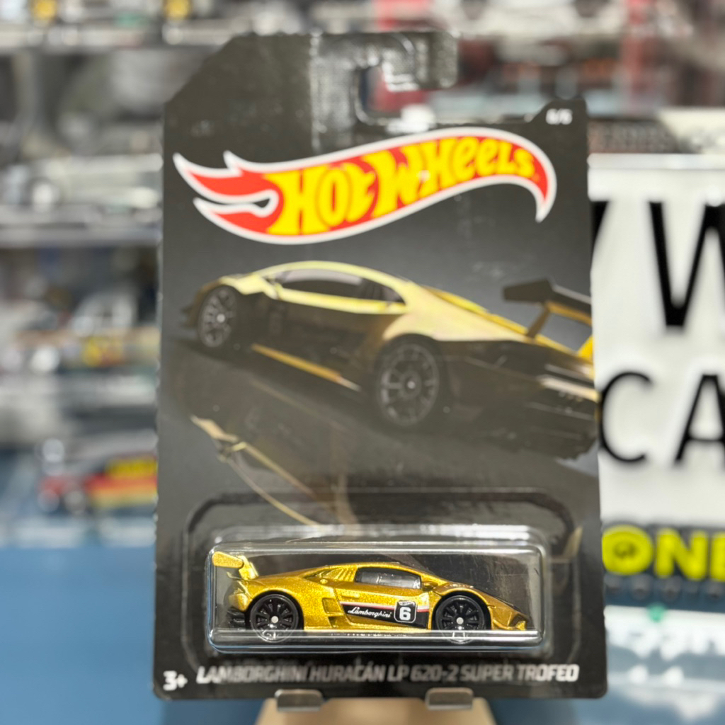 Hot Wheels Lamborghini Huracan LP 620-2 Super Trofeo Gold - Japan Sticker [Free Protector]