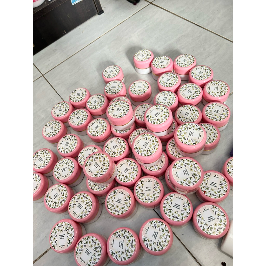 cream malam double whitening glowing skin RF skincare