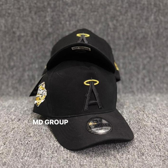 Topi Baseball New Era 9FORTY Black Logo A Premium Buludru Terbaru High Style 2026 Adjustable