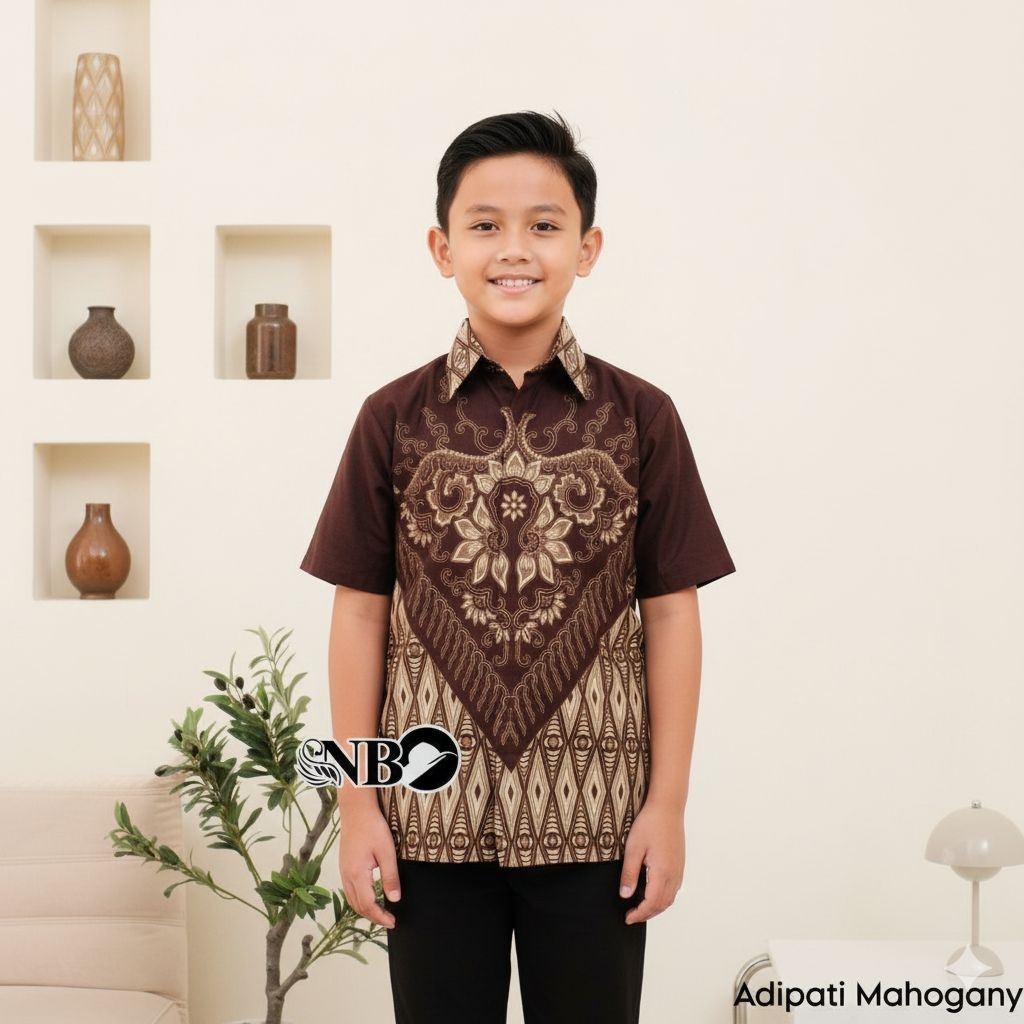 MAHOGANY Batik anak dan remaja bahan full katun usia 13-18 tahun / baju batik anak remaja cowok katu