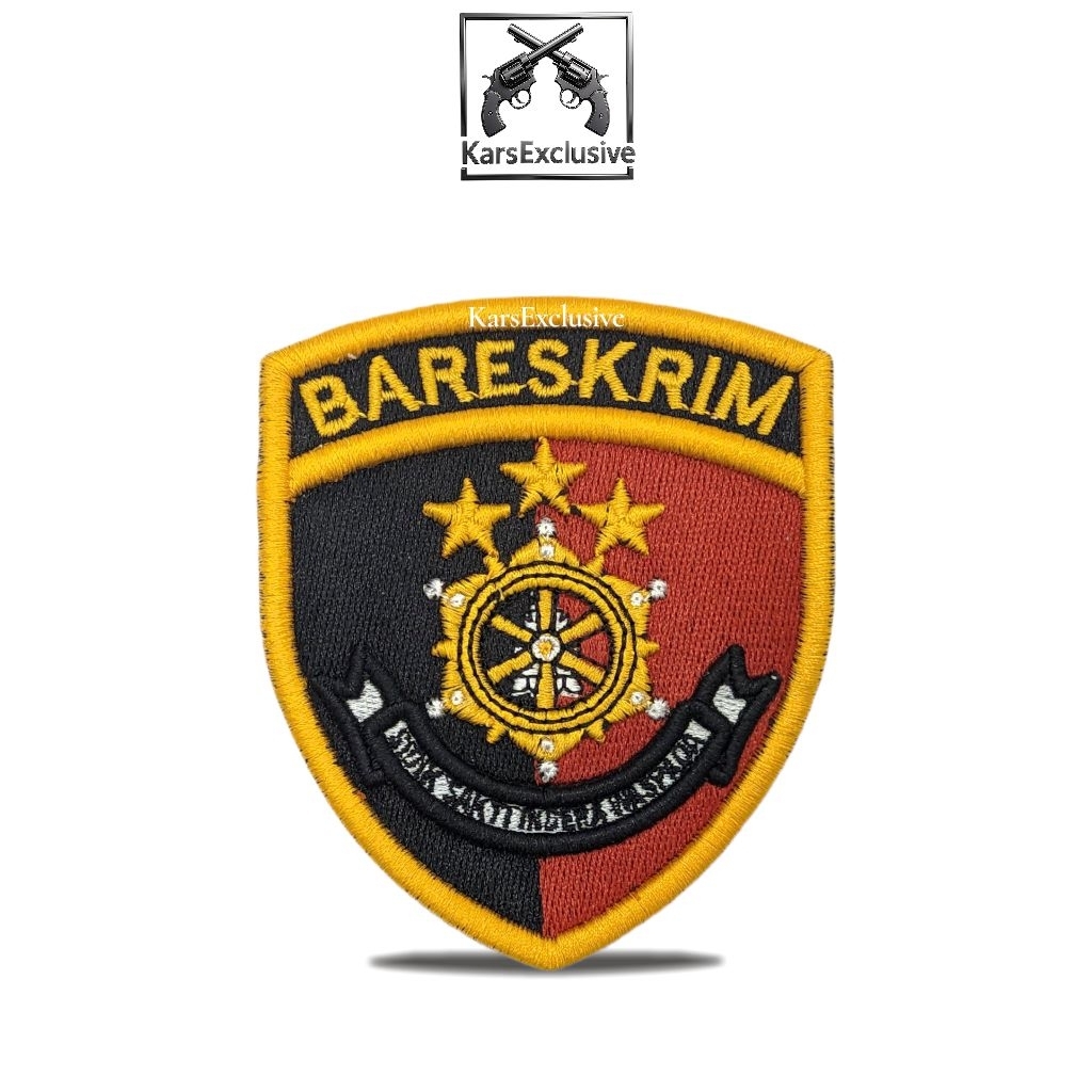 KARS_EXCLUSIVE - BET BORDIR BARESKRIM POLRI-ATRIBUT SERAGAM POLISI BORDIR TIMBUL