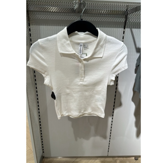 kaos polo crop h&m sale