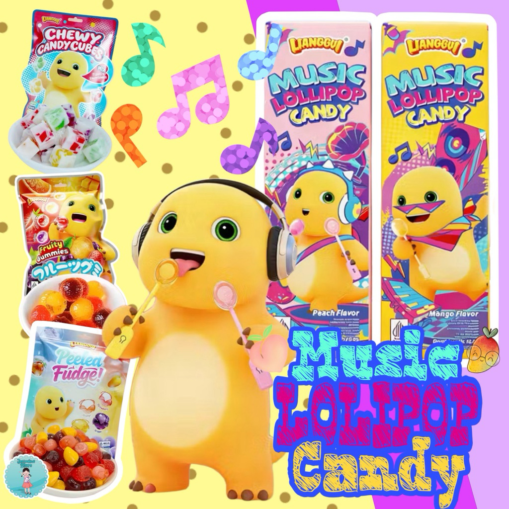 Lolipop Musik Rasa Buah Permen Kaya Vitamin C/Hadiah Ultah Anak Camilan Pesta Bentuk Kreatif/Snack A