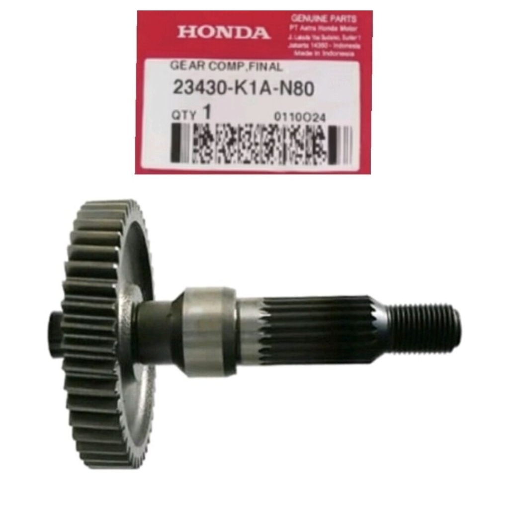 23430-K1A-N80 PERUBAHAN KODE 23430-K0J-N00 AS RODA BELAKANG GENIO AS RODA BELAKANG BEAT DELUXE AS RO