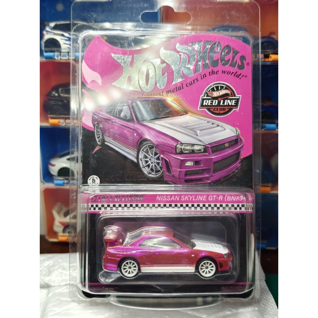 Hotwheels RLC Nissan Skyline GT-R BNR34 Pink