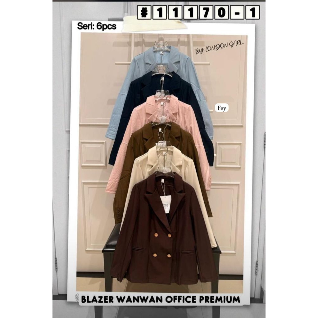 NewArrivals VSF04.646K-4 -11170-1 BLAZER WANWAN OFFICE PREMIUM By.London Girl / Atasan Outer Wanita 