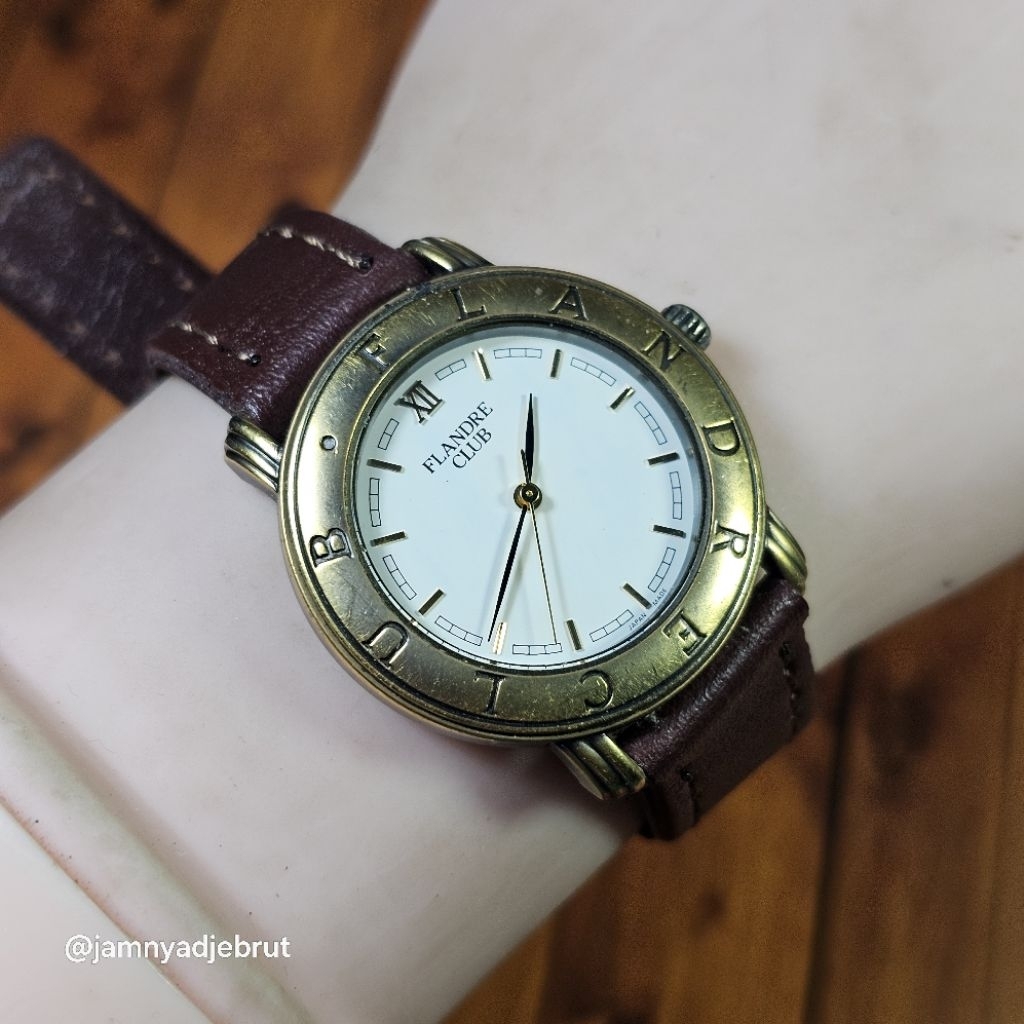 Jam Flandre Club FC-2401 by Fortune Rusty Gold White Vintage Bekas