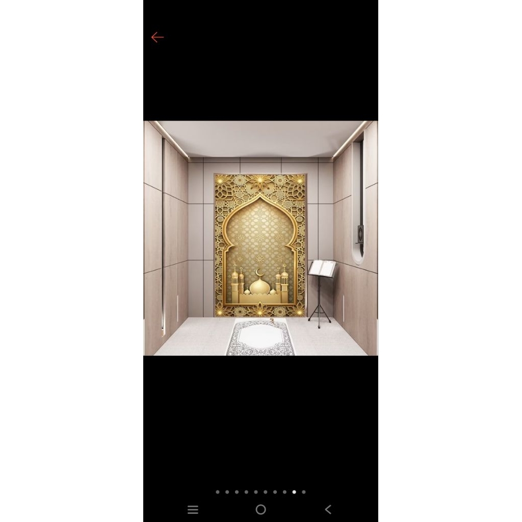 wallpaper stiker mushola rumah mewah uk 75*150 mihrab wallpaper persiapan