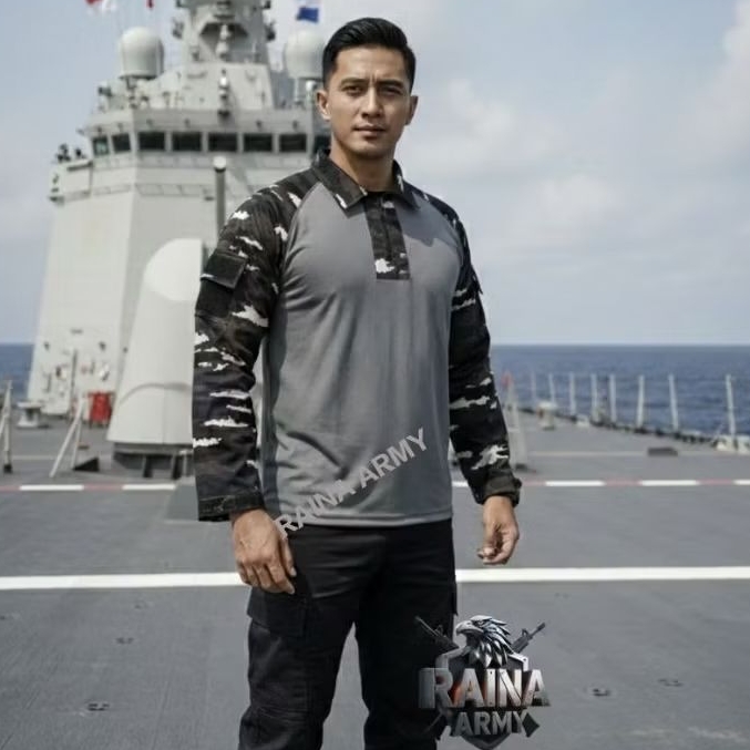 kaos bdu kaos tactical bdu dryfit t-shirt pria loreng layar kri tni al