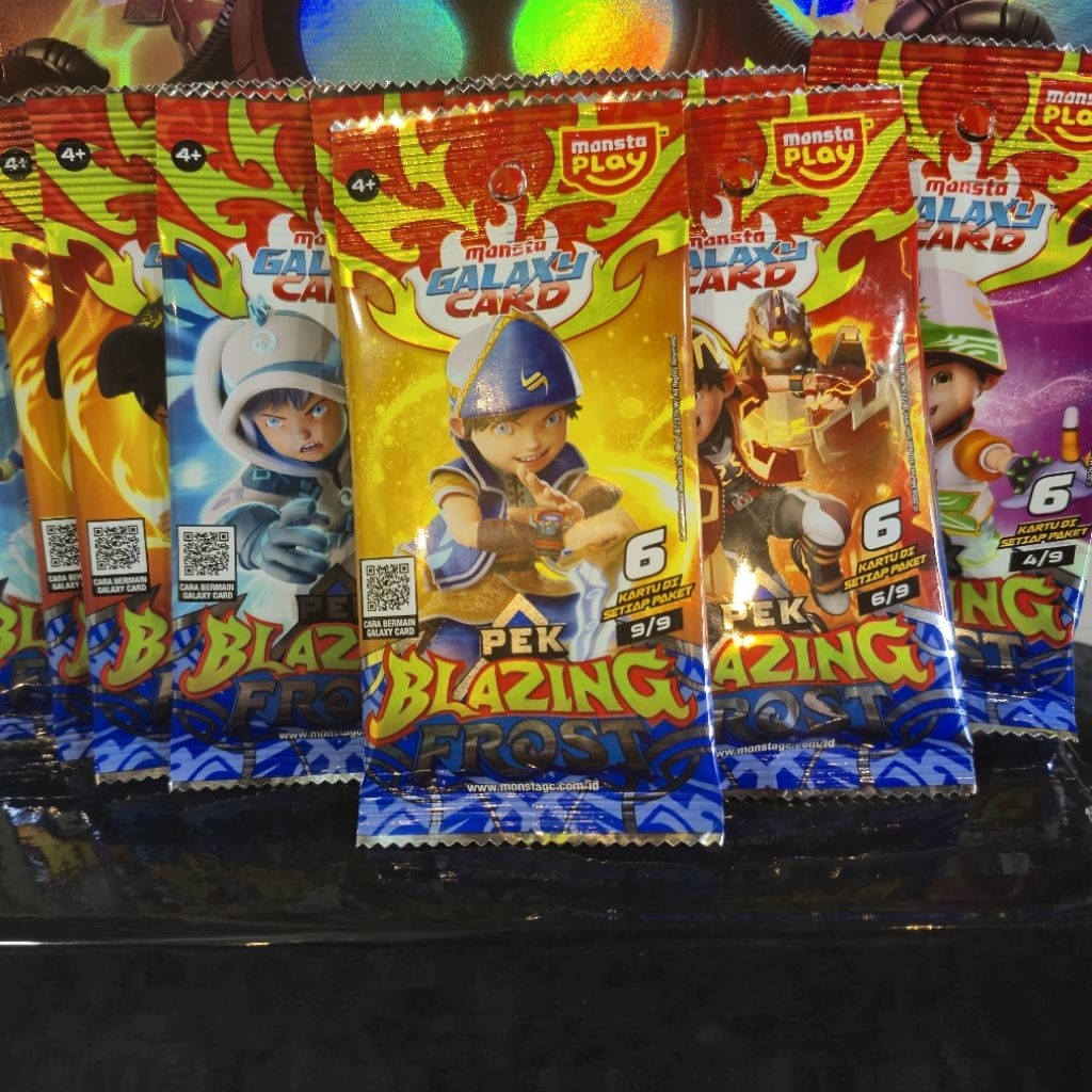 Pek blezing frost indonesia AR SR sopan blizard nova monsta galaxy card  kartu boboiboy mgc