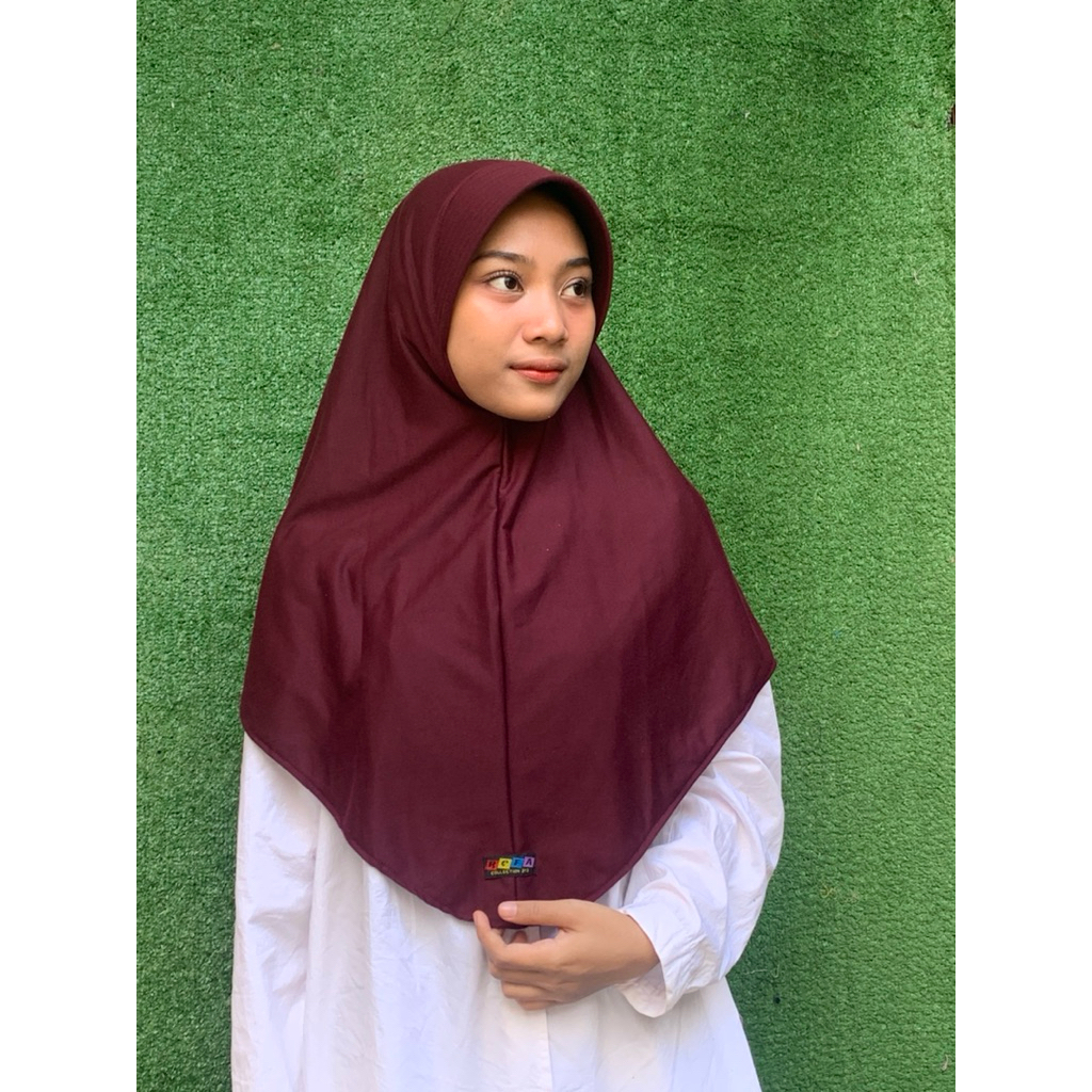 REFA HIJAB - warna BURGUNDY / size M - hijab instan