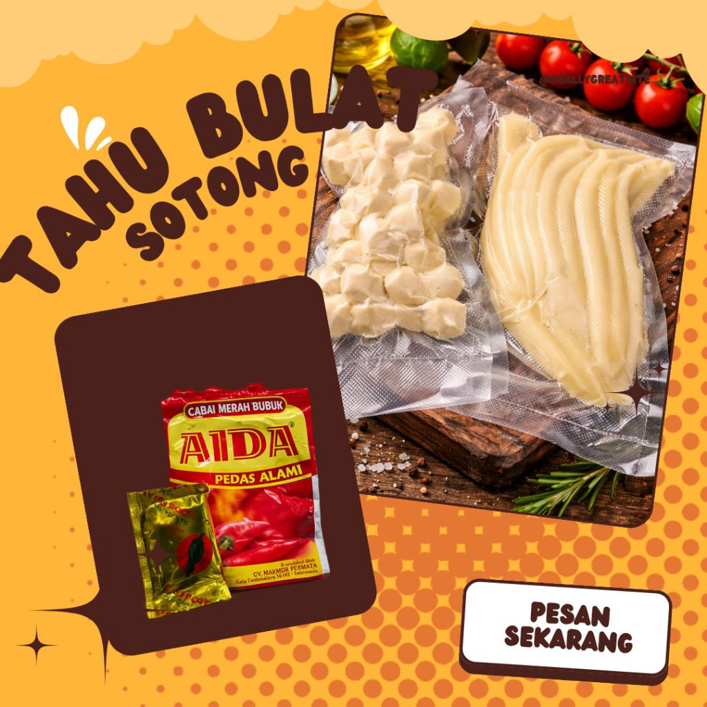 TAHU BULAT MENTAH dan SOTONG MENTAH ISI.50+50 HEMAT Gurih Gurih tahan suhu Ruangan 2 minggu