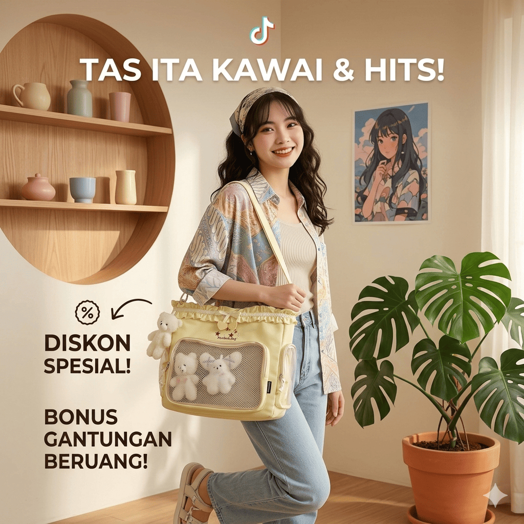 Tas Pvc Transparant KonserAroana Itabag Itabag Tas Kuliah Tas Anime Transparan Tas Selempang Bahu Pu