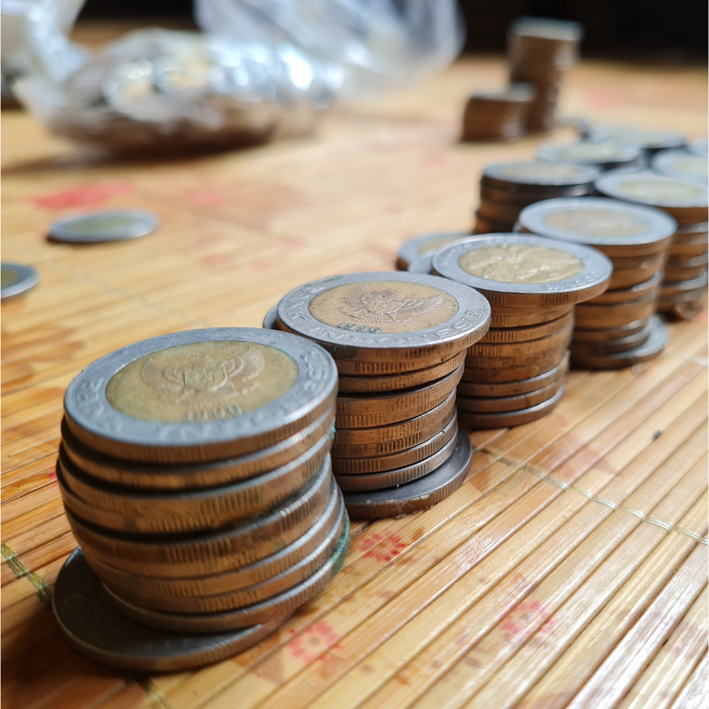 uang coin indonesia (koin bimetal seribu rupiah) Rp1.000,- 1 set (6 pcs thn 93 94 95 96 97 2000)