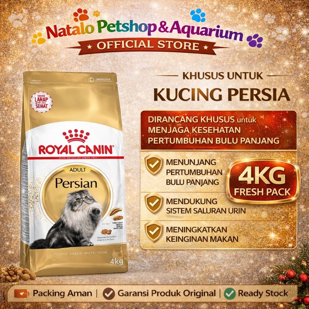 Makanan Kucing Kering untuk Kucing Persia 4 Kg