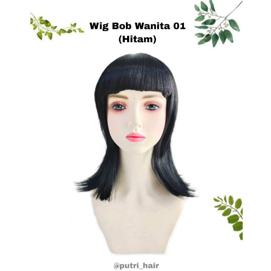 Wig Wanita/Wig Bob 01/Wig Panjang Wanita/Wig Wanita Korea/Wig Poni Wanita