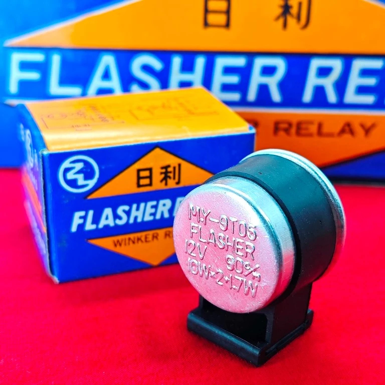 10M FLASHER BULAT UNIVERSAL ORANGE BIRU KUALITAS ORI relay rilay flaser 6v 12v relay riley sen lampu