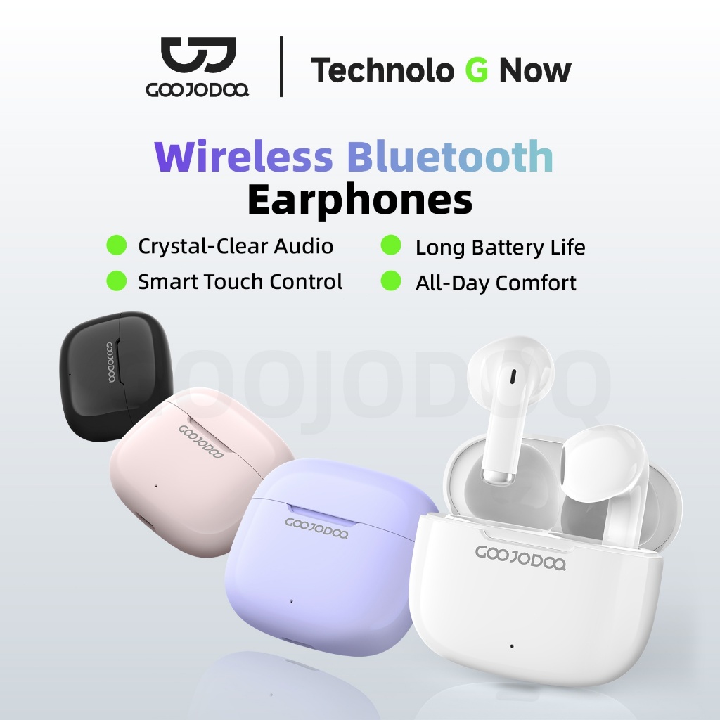 GOOJODOQ J237 Earphone Bluetooth 5.3 Stable Connection Immersive Audio Experience Low Latency Audio-