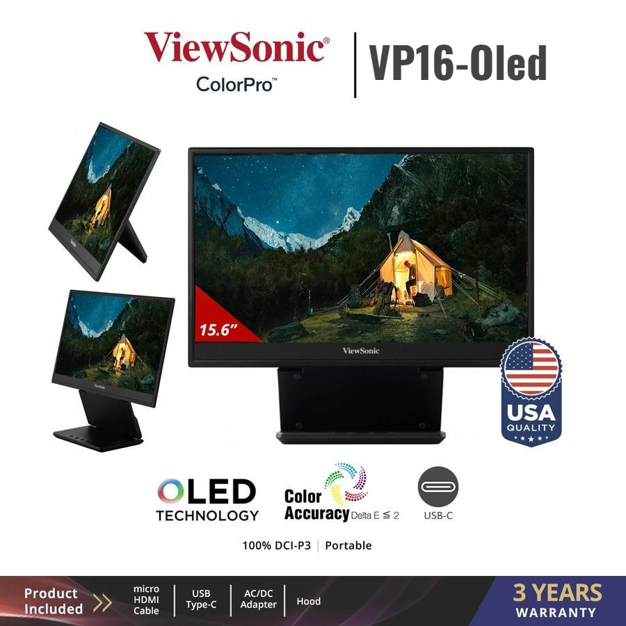 Monitor LED 16" ViewSonic VP16-Oled 100% sRGB IPS Frameless