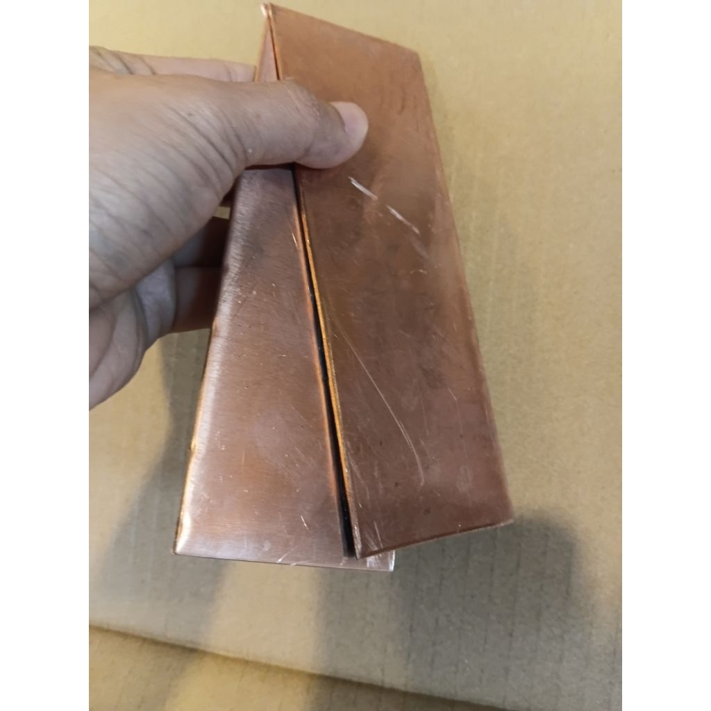 Plat Tembaga Murni Tebal 2mm x 40mm x 40mm Tembaga