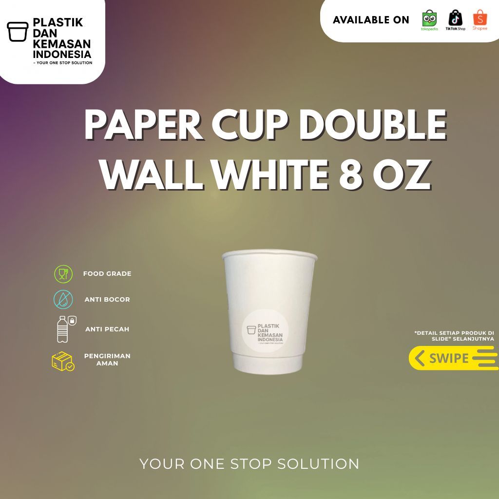 PAPER CUP DOUBLE WALL 8OZ