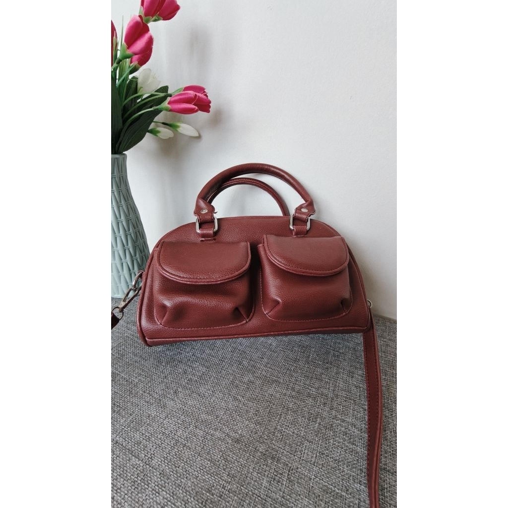 PRELOVED Tas PRIOR burgundy