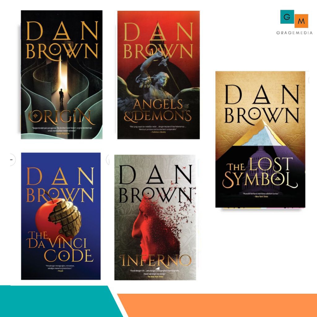 Buku Novel Dan Brown Origin - Angels and Demans - The Lost Symbol - Inferno - The Davinci Code - Dan