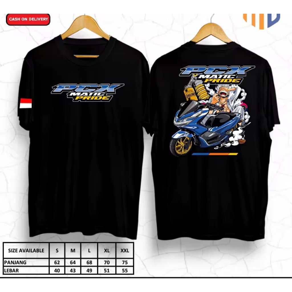 KAOS PCX MATIC PRIDE MOTIF KARTUN BIRU