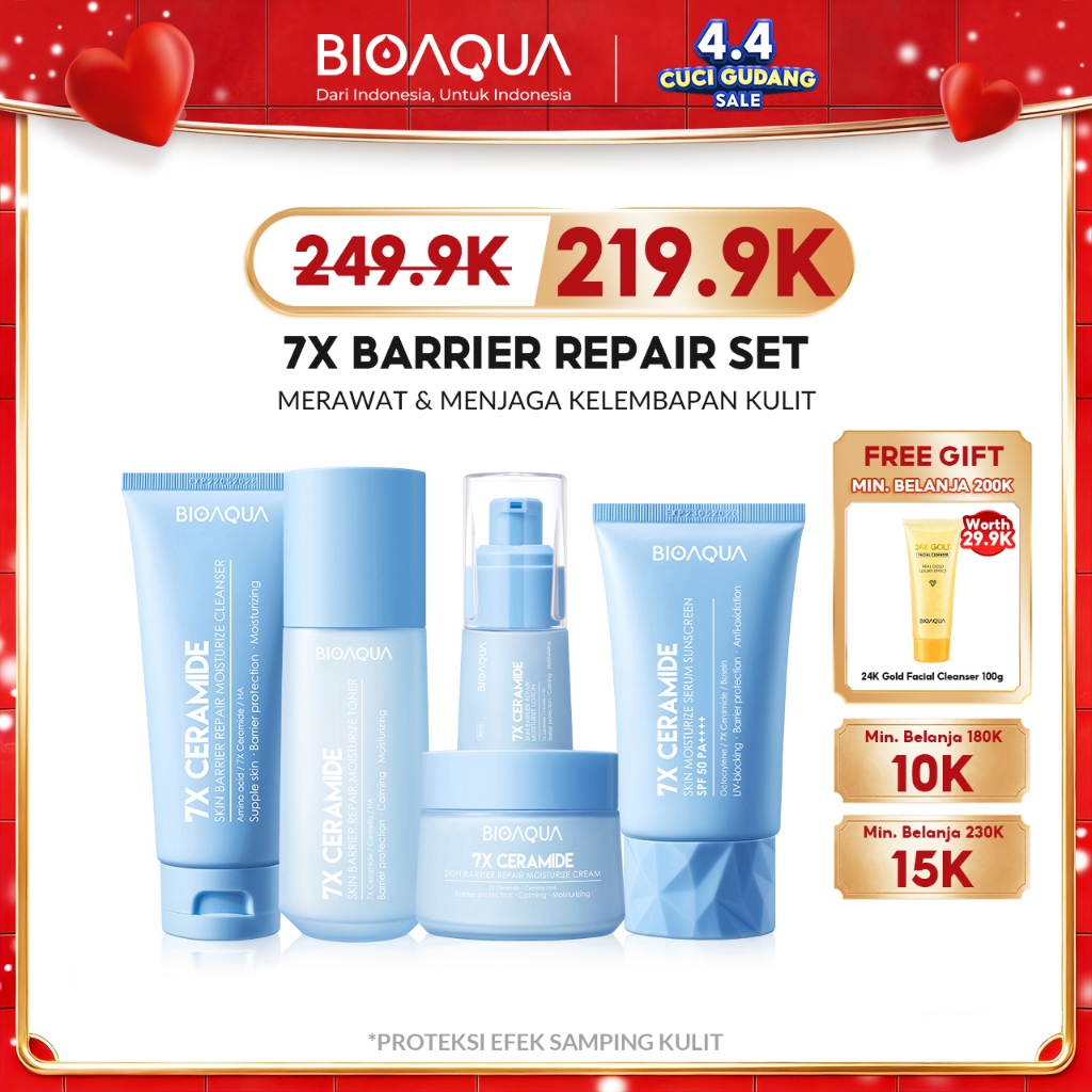 BIOAQUA 7X Ceramide Repair Barrier Sunscreen Sunblock Wajah Skincare With Moisturizer Cream / Hydrat