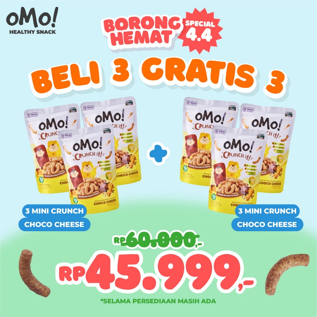 [SPECIAL 5.5] BELI 3 GRATIS 3 MINI CRUNCH RASA CHOCO CHEESE & BUTTER CHICKEN / MPASI SEHAT / SNACK F