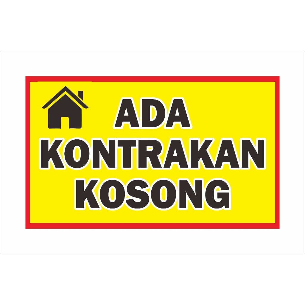 Banner Plang Kontrakan kosong l Spanduk Ada Kontrakan Kosong
