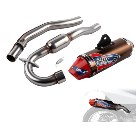 JFG RACING Dirt Bike Slip On Exhaust Motorcycle Muffler Pipe Full Kit for CRF150F CRF230F 2003-2017/