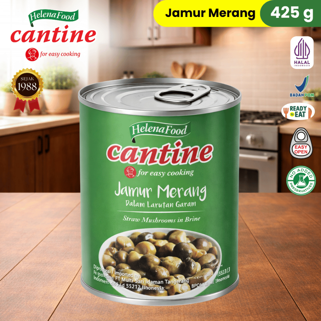 Cantine Jamur Merang (Straw Mushroom) 425 gr