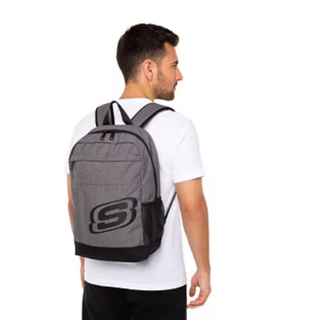 SALE  Tas backpack skechers black grey original