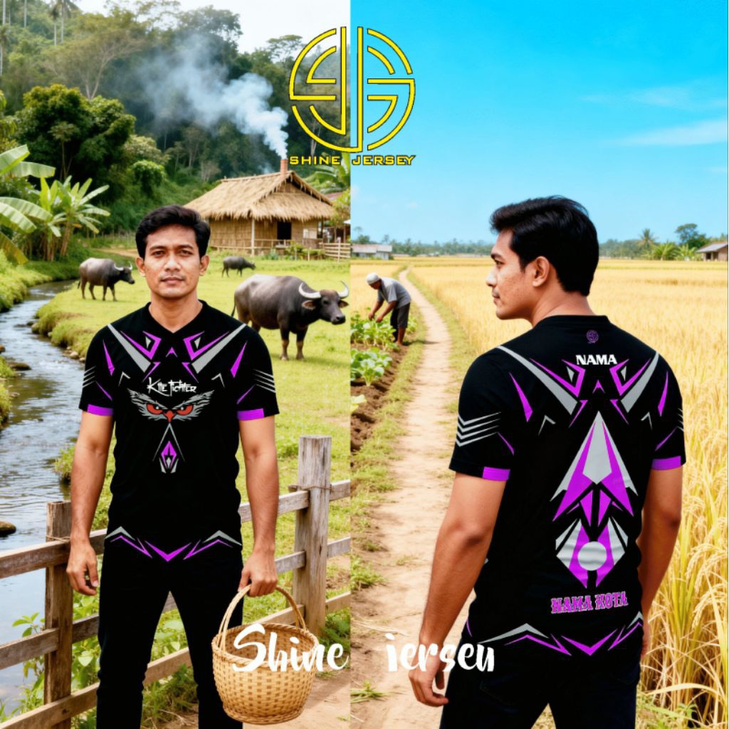 Jersey layangan Bahan Embos