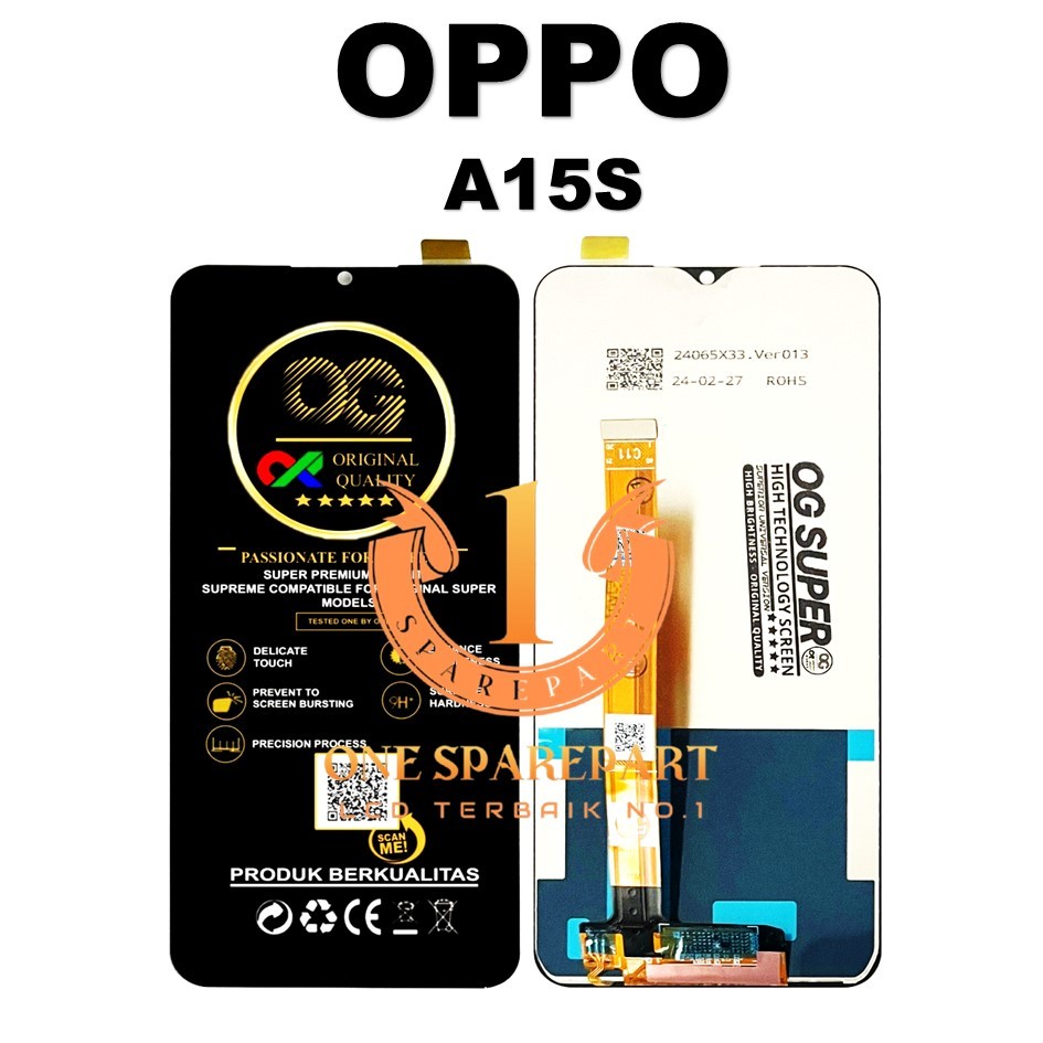 LCD TOUCHSCREEN OPPO LCD  A15S  COMPLETE ORIGINAL 100% FULLSET