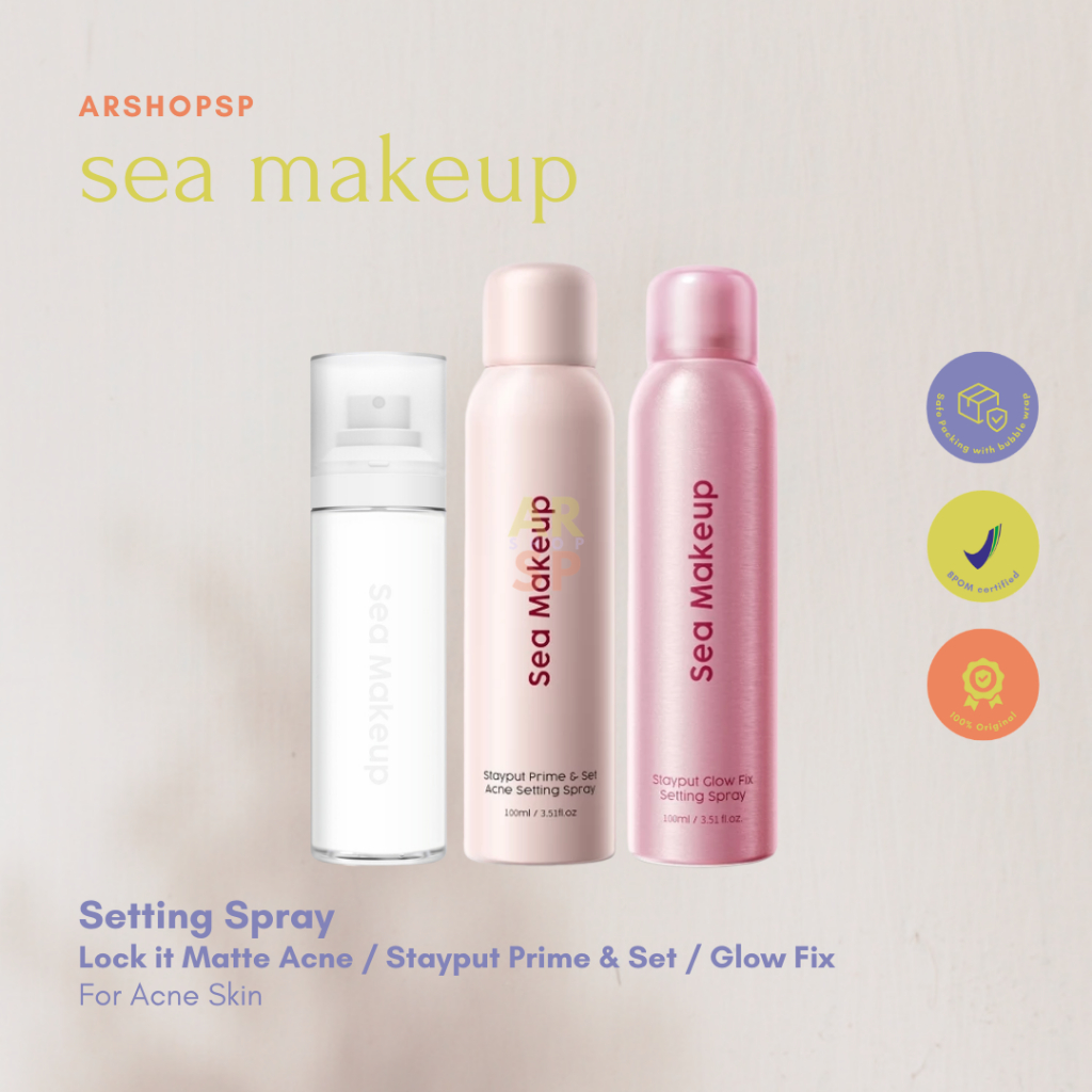 arshopsp | Sea Makeup in Lock It Matte Acne / Stayput & Set Continuous / Stayput Glow Fix Setting Sp