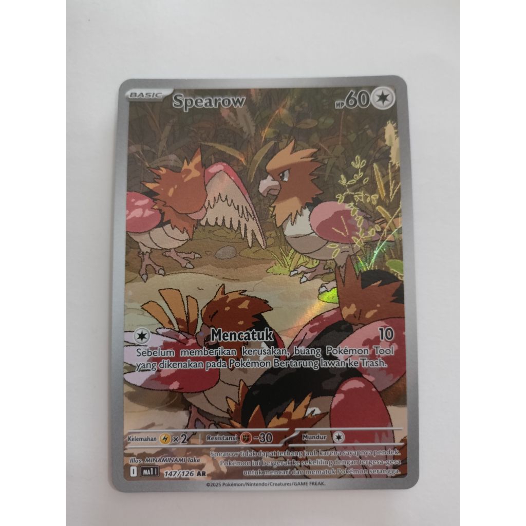 kartu pokemon Indonesia ORI spearow MA1 AR