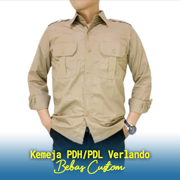 Kemeja PDH/PDL Verlando Basic Bordir Custom, Kemeja PDH/PDL Verlando Basic Bordir Design Custom