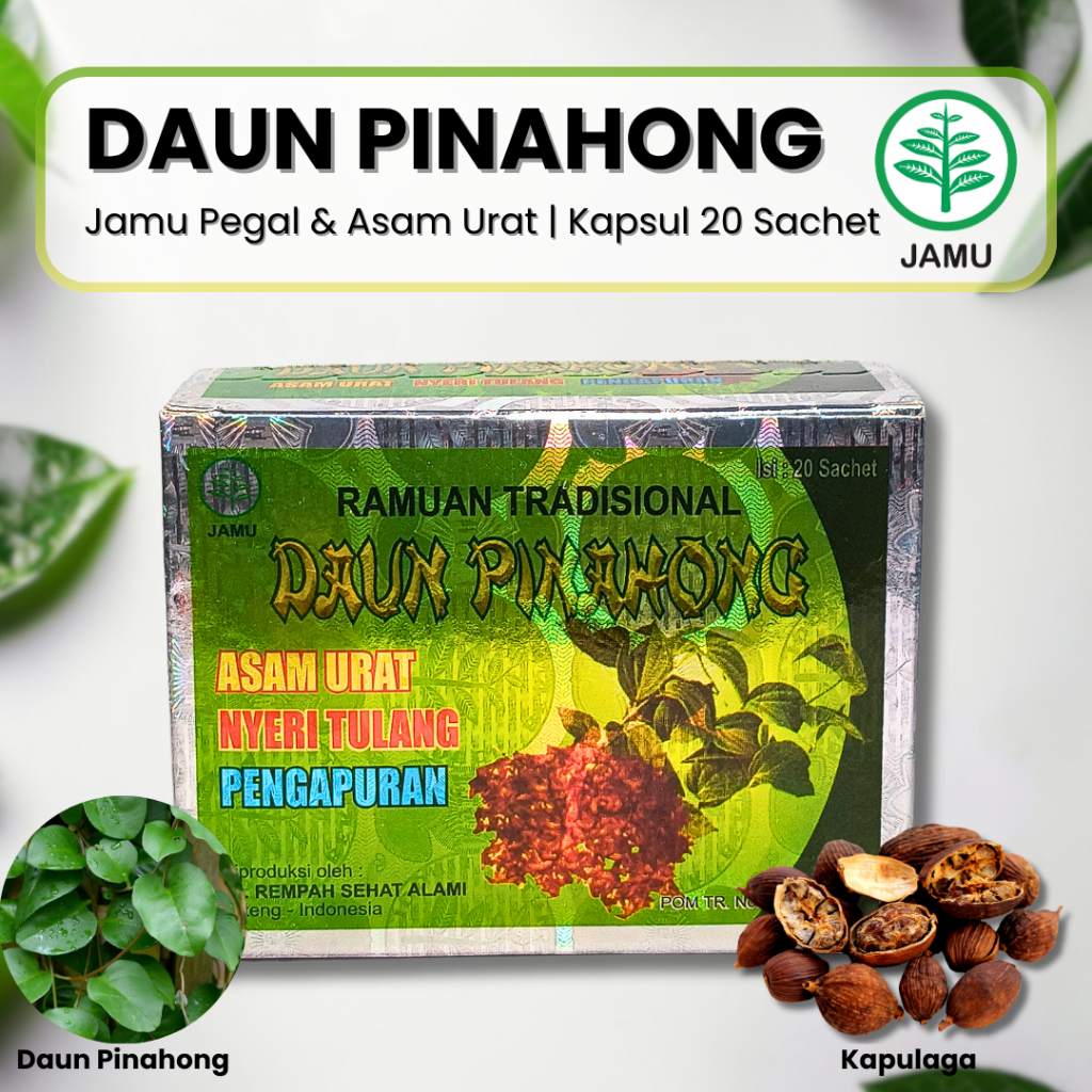 Herbal Nyeri Sendi & Tulang Daun Pinahong Ramuan Tradisional 20 Bungkus